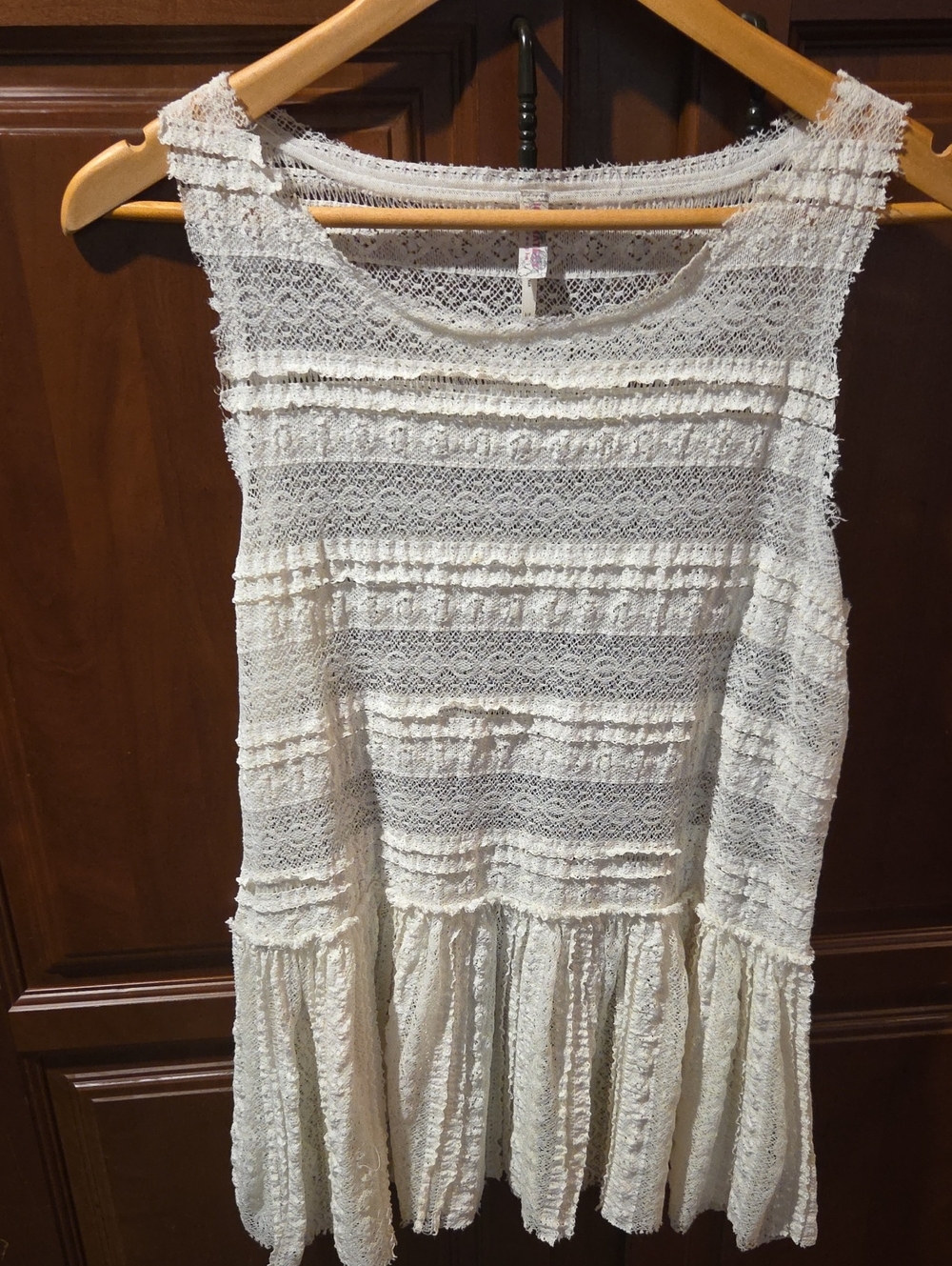 Intimately Free People Textured Pucker Lace Peplum Tank